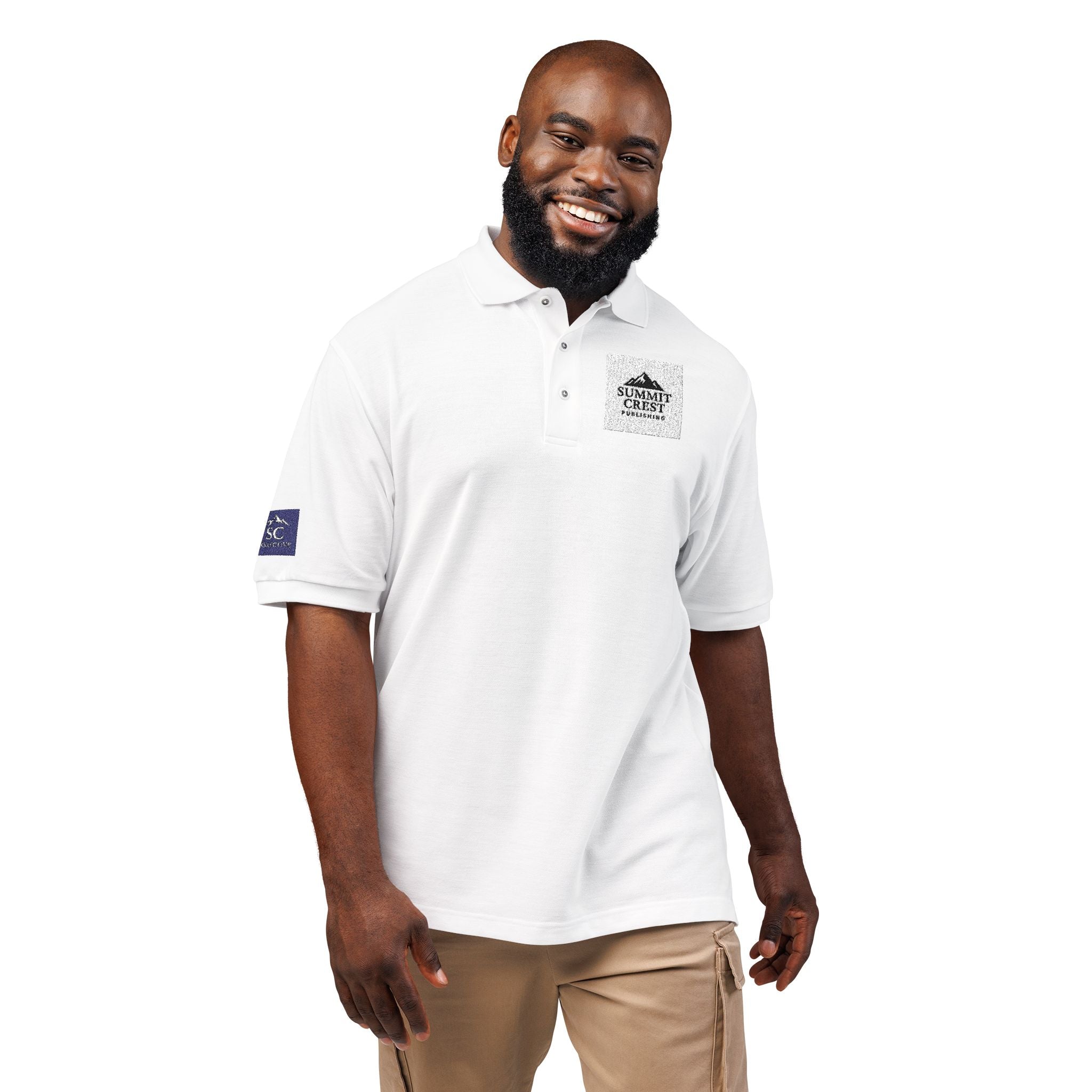 Summit Crest Publishing Embroidered Polo Shirt – Classic Logo Apparel for Authors & Readers Unisex