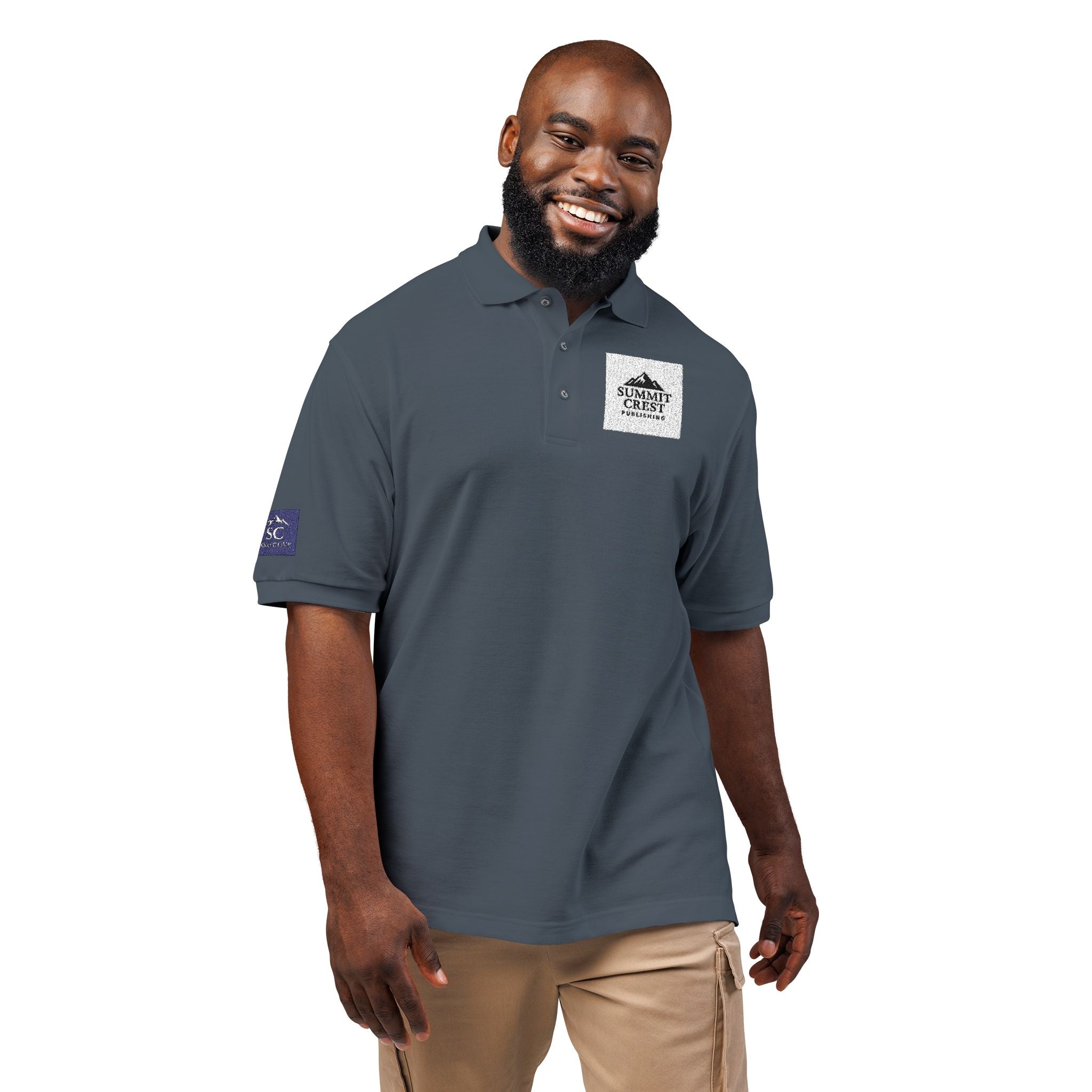 Summit Crest Publishing Embroidered Polo Shirt – Classic Logo Apparel for Authors & Readers Unisex