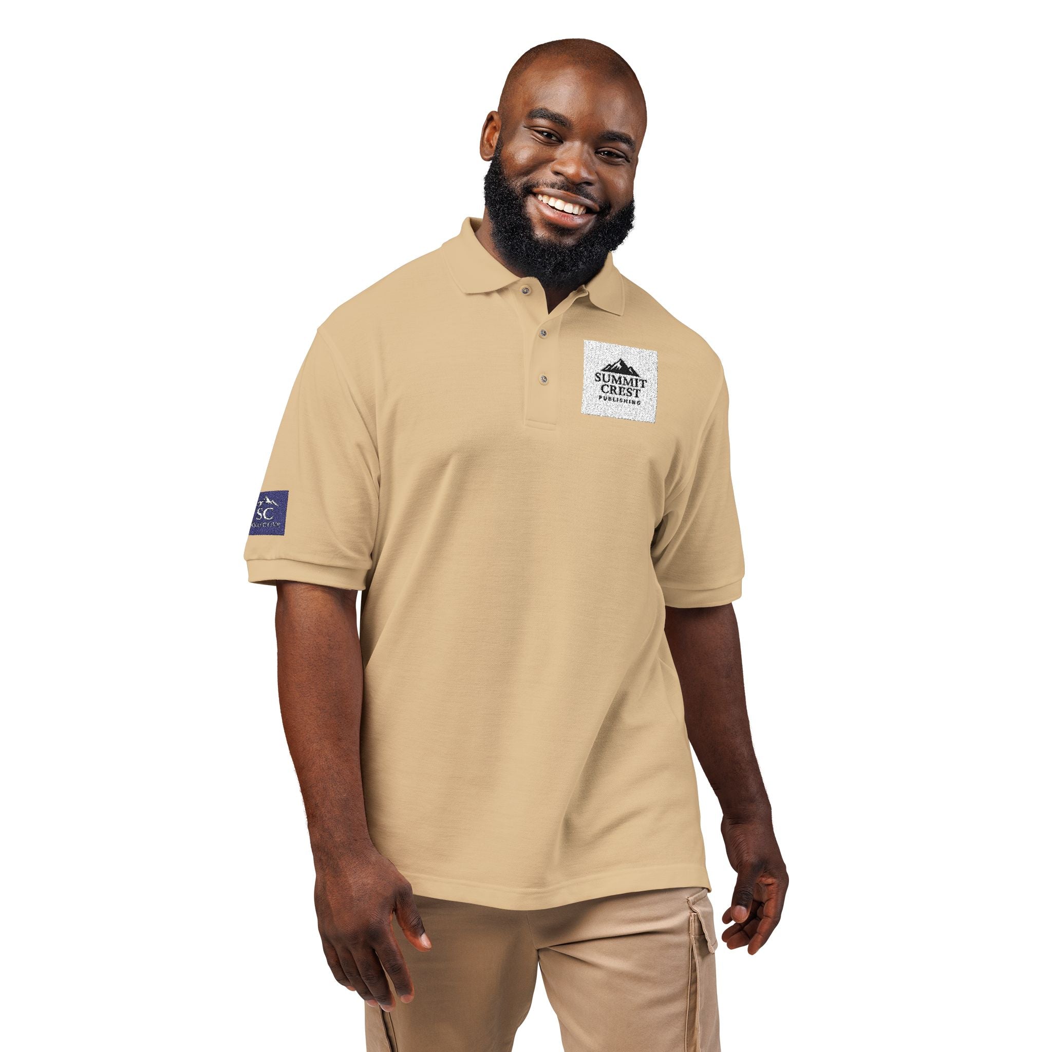 Summit Crest Publishing Embroidered Polo Shirt – Classic Logo Apparel for Authors & Readers Unisex