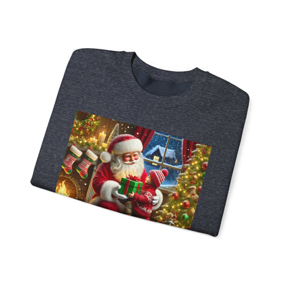 Even Santa Knows It’s the Giving That Matters Most  Christmas Giving-Themed Sweatshirt Unisex Heavy Blend Crewneck Sweatshirt