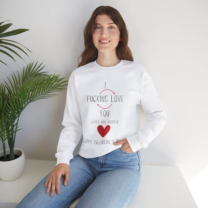I Love You Valentine's Day Unisex Heavy Blend Crewneck Sweatshirt