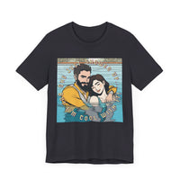She Just Showed Up, But I’m Cool With It" Unisex Jersey Short Sleeve Tee – Funny Couple’s Graphic T-Shirt