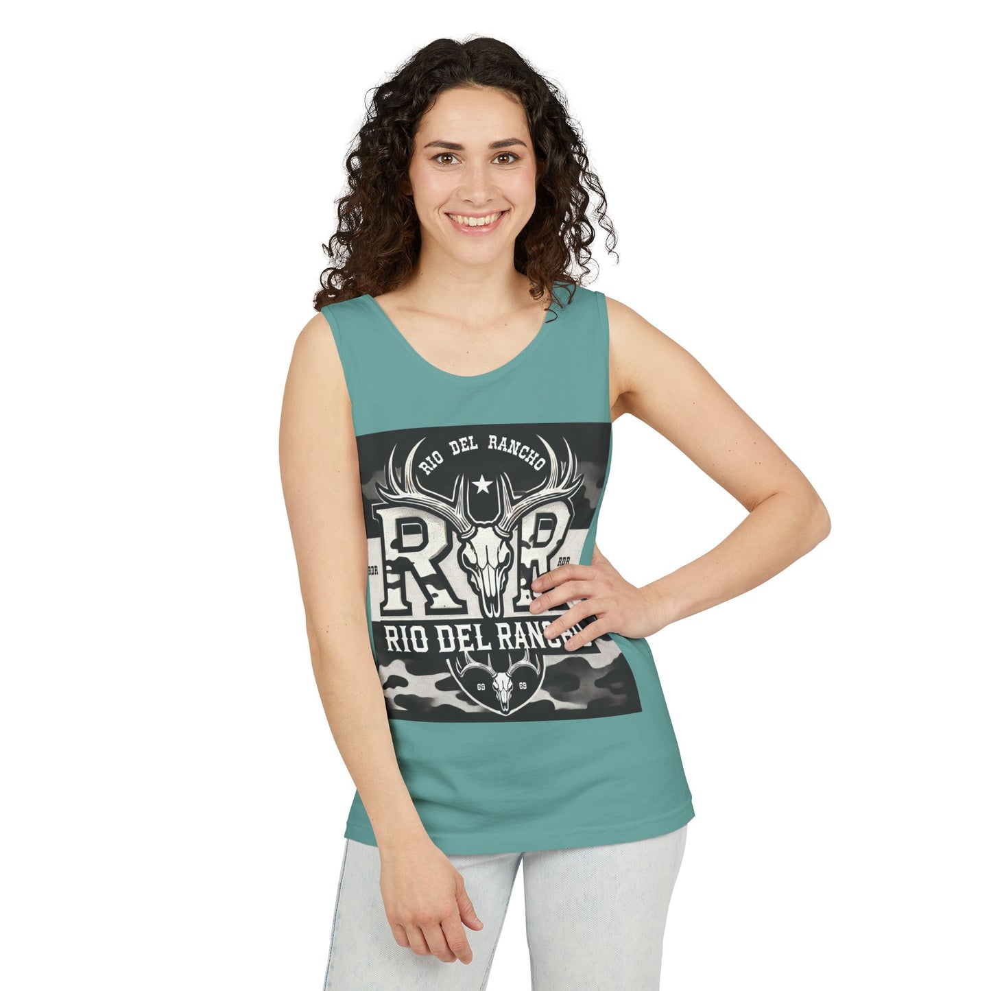 Unisex Garment-Dyed Tank Top - Comfort Colors® 9360 | Featuring Rio Del Rancho Logo | 100% Ring-Spun US Cotton