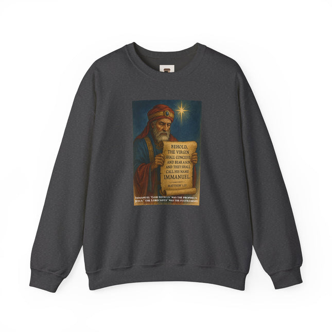 Matthew 1:23 Prophecy Sweatshirt – Immanuel & Jesus Fulfillment – Religious Path Collection