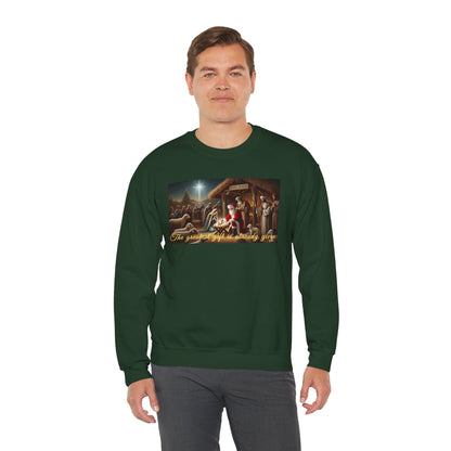 The Greatest Gift is Already Given – Christmas Sweatshirt Unisex Heavy Blend™ Crewneck Sweatshirt