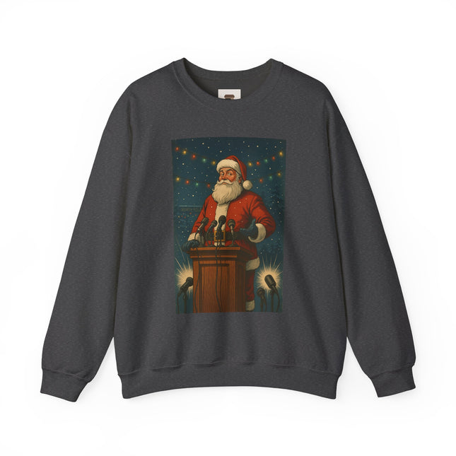 North Pole Press Conference Santa Sweatshirt | Funny Vintage Christmas Crewneck by Trend Store Stop