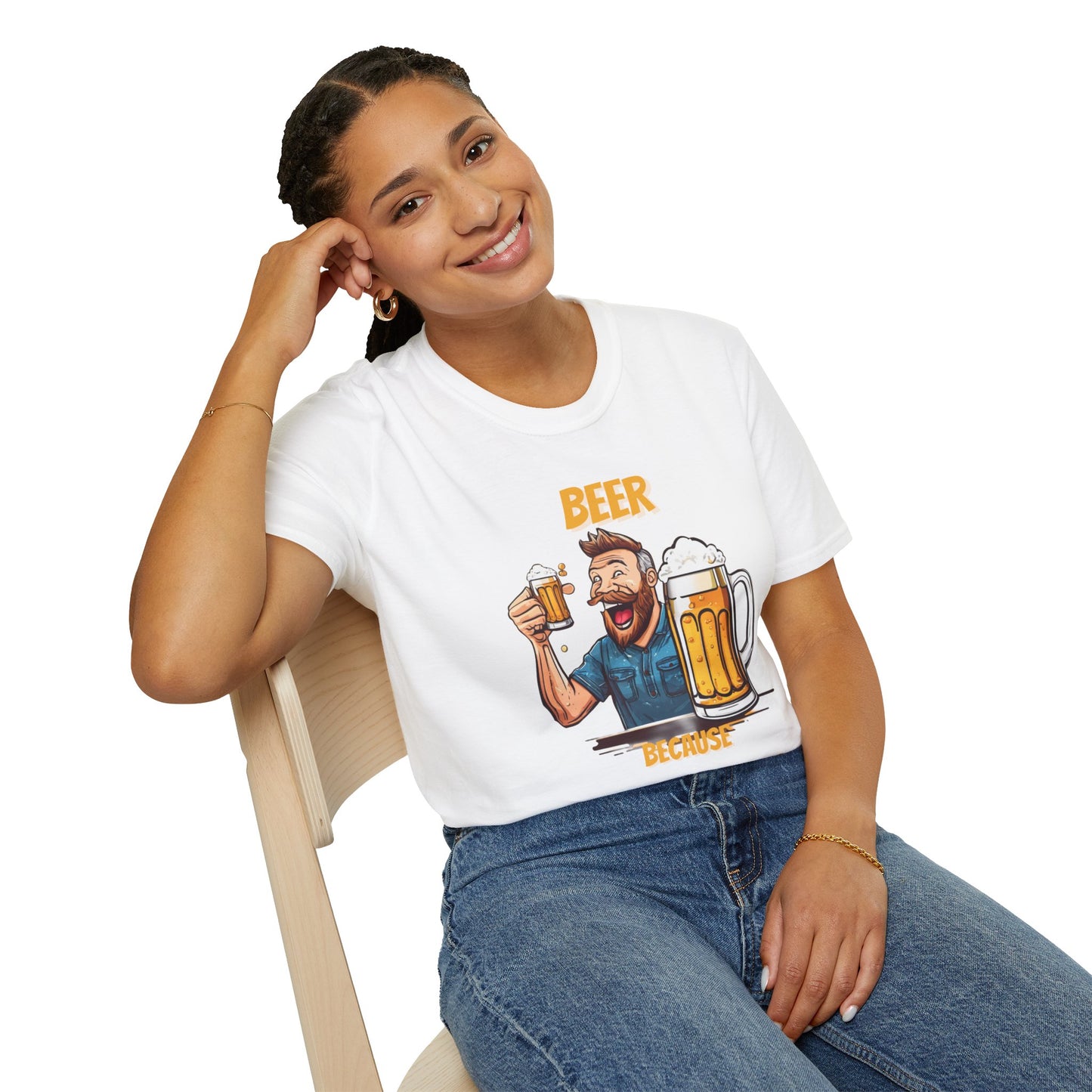 National Drink Beer Day T-Shirt – Unisex Soft Cotton Tee | "Beer Because Adulting is Hard" Graphic | SXL-5XL