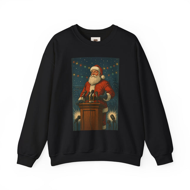 North Pole Press Conference Santa Sweatshirt | Funny Vintage Christmas Crewneck by Trend Store Stop