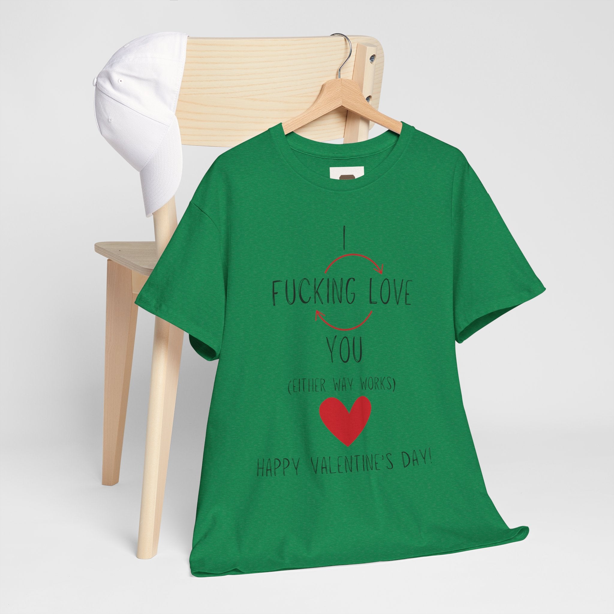 I Love You Valentine's Day Unisex Heavy Cotton T-Shirt