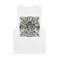Rio Del Rancho - Angry Buck Saloon - Unisex Barnard Tank Top - 100% Combed Ringspun Cotton | Sizes - XS-3Xl