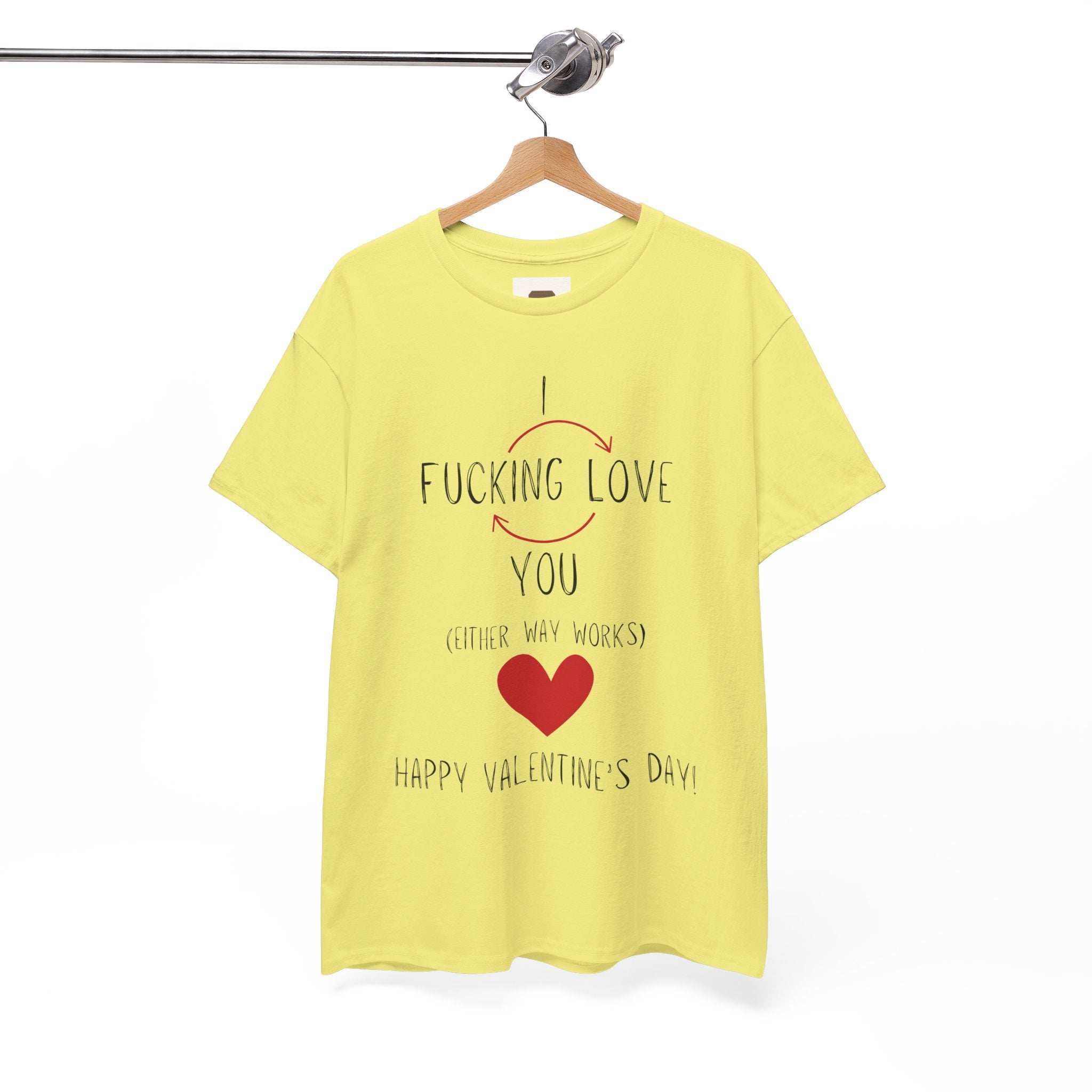 I Love You Valentine's Day Unisex Heavy Cotton T-Shirt