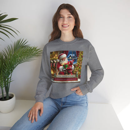 Even Santa Knows It’s the Giving That Matters Most  Christmas Giving-Themed Sweatshirt Unisex Heavy Blend Crewneck Sweatshirt