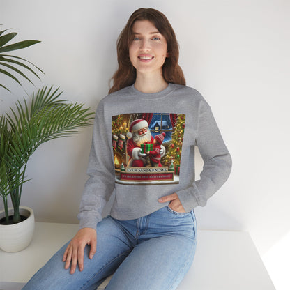 Even Santa Knows It’s the Giving That Matters Most  Christmas Giving-Themed Sweatshirt Unisex Heavy Blend Crewneck Sweatshirt