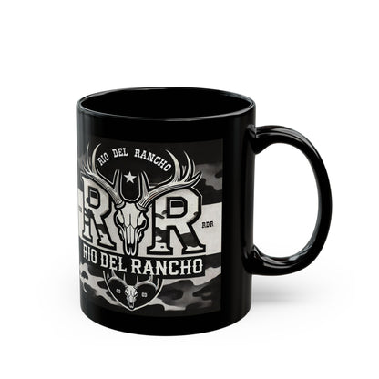 Rio Del Rancho Custom Black Ceramic Mug – Warm Your Soul in Style