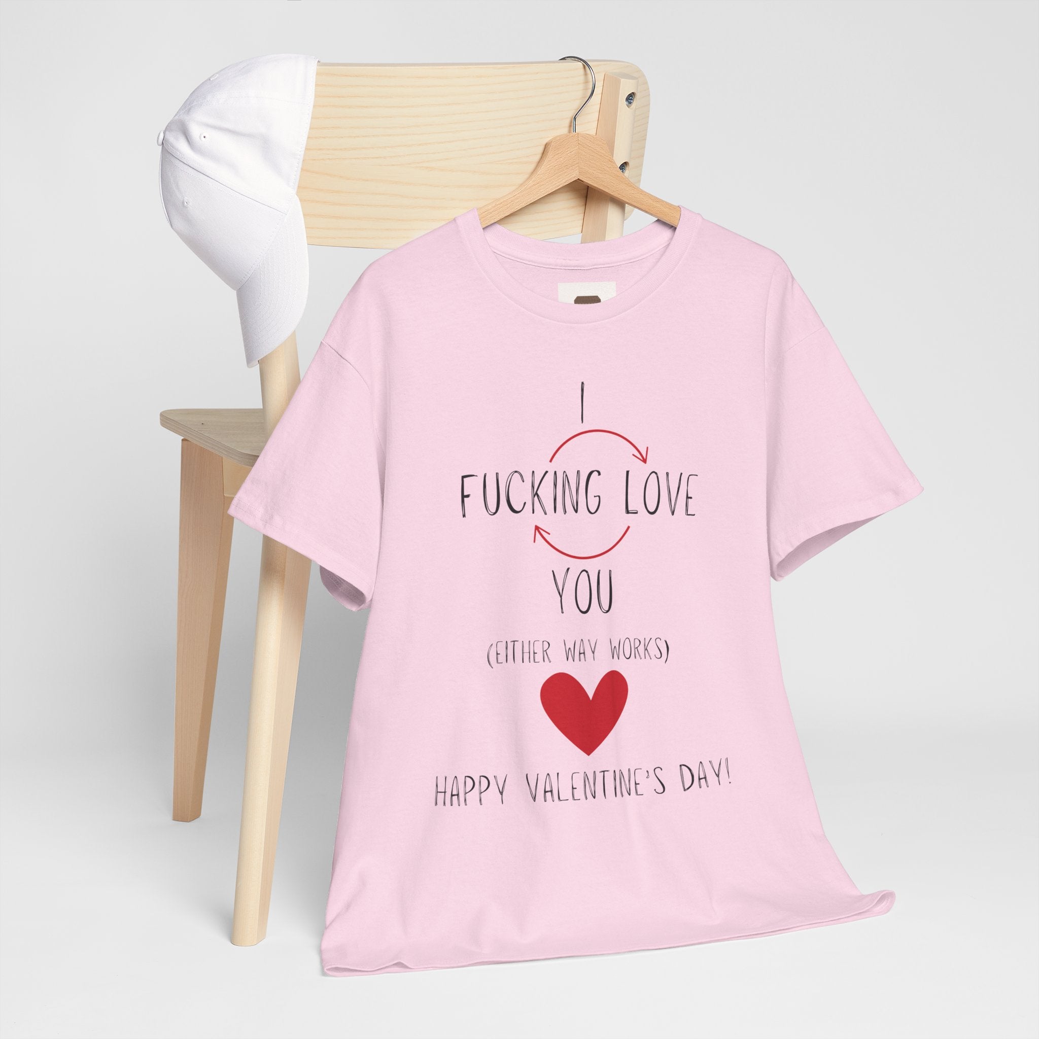 I Love You Valentine's Day Unisex Heavy Cotton T-Shirt