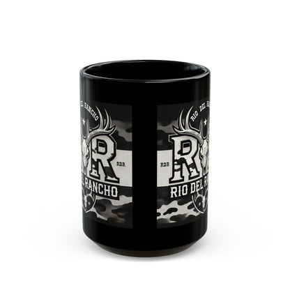 Rio Del Rancho Custom Black Ceramic Mug – Warm Your Soul in Style