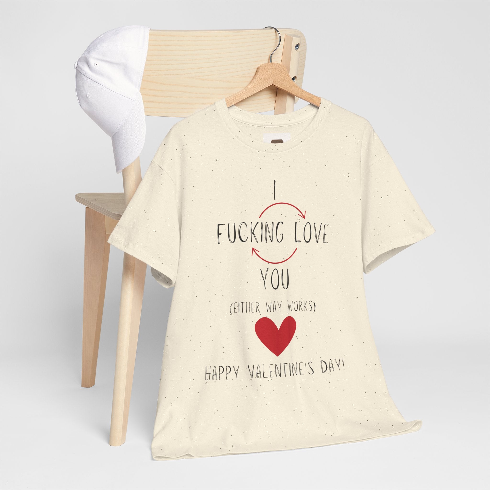 I Love You Valentine's Day Unisex Heavy Cotton T-Shirt