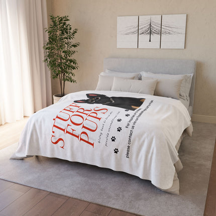 Stuff For Pups™ Support Sherpa Blanket – Soft Fleece Throw