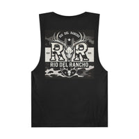 Rio Del Rancho - Angry Buck Saloon - Unisex Barnard Tank Top - 100% Combed Ringspun Cotton | Sizes - XS-3Xl